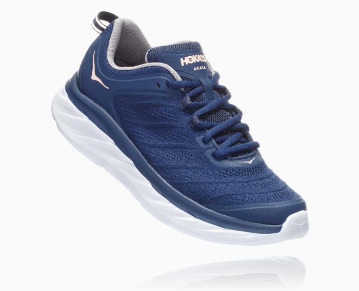 Hoka Restitusjon Sko Outlet - HOKA ONE ONE Akasa Herre Marineblå [NO-83UVMS]